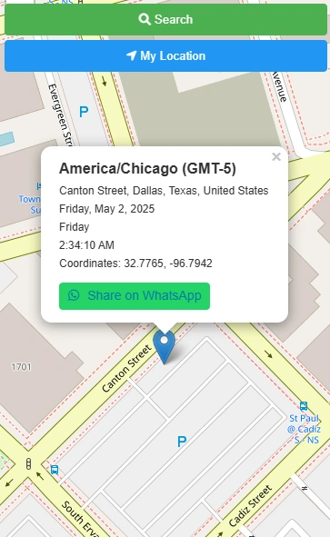 current time zone map