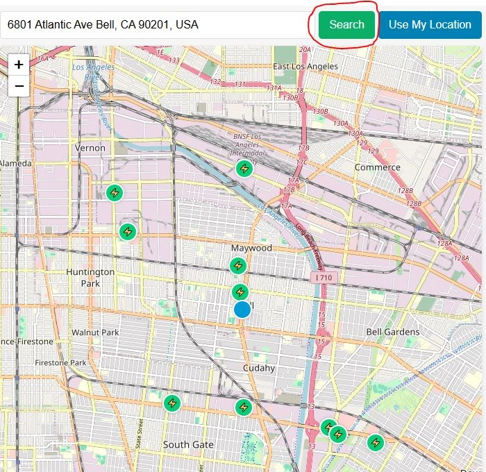 electric car charging stations map finder in United States