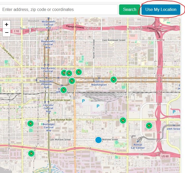 electric car charging stations map finder in United States