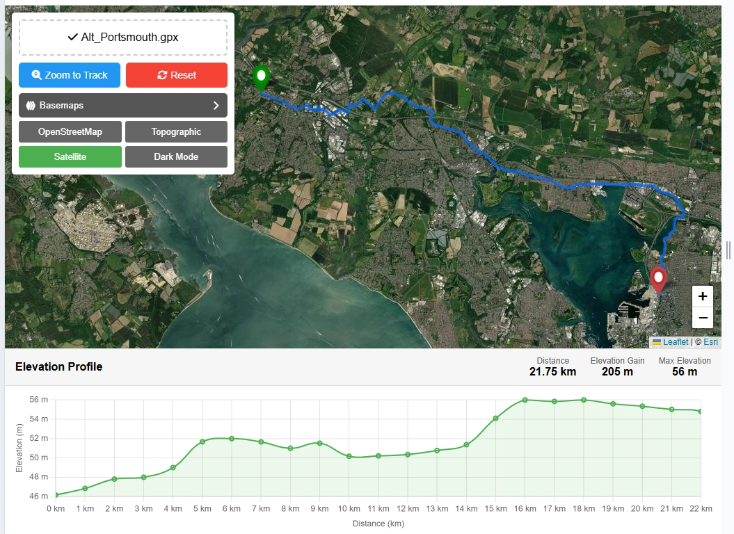 gpx file viewer online free web map tool. Drag and drop GPS .gpx file and view tracks and waypoints.