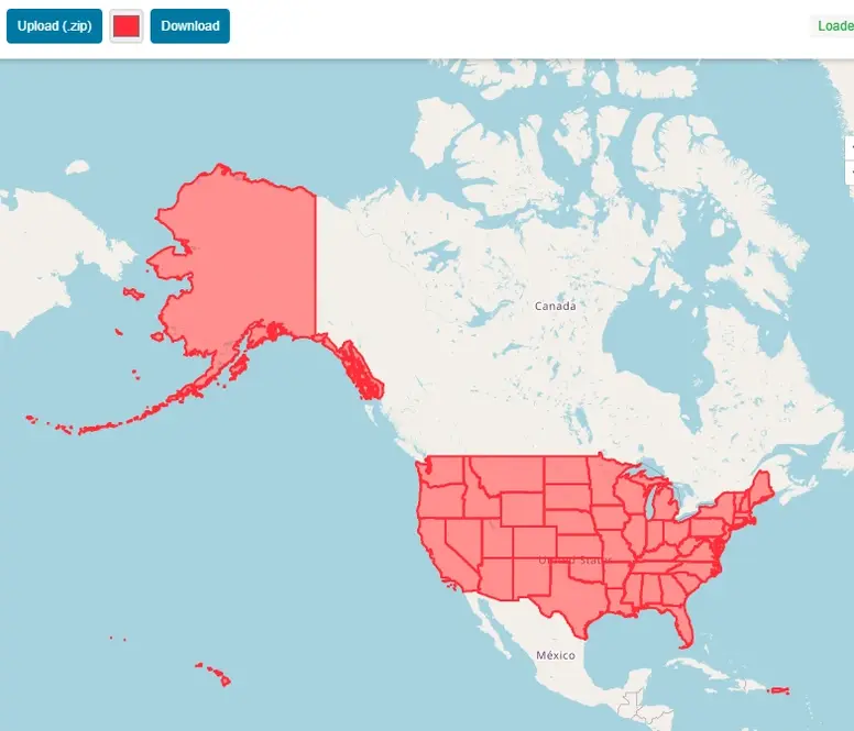 shp file viewer online free web map tool. Drag and drop shapefile file in .zip format GIS data online on map