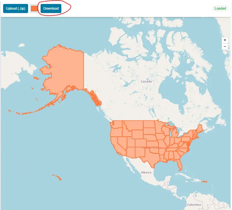 shp file viewer online free web map tool. Drag and drop shapefile file in .zip format GIS data online on map