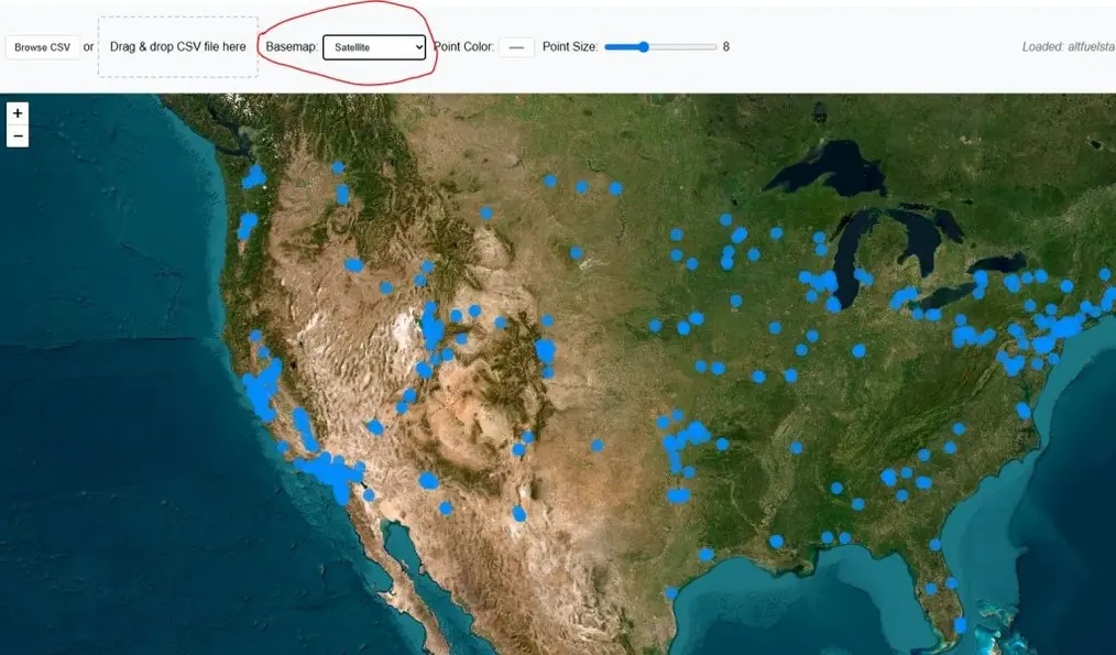 plot latitude and longitude on map