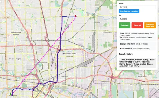 How to use the Measure Distance Tool distance between two points map