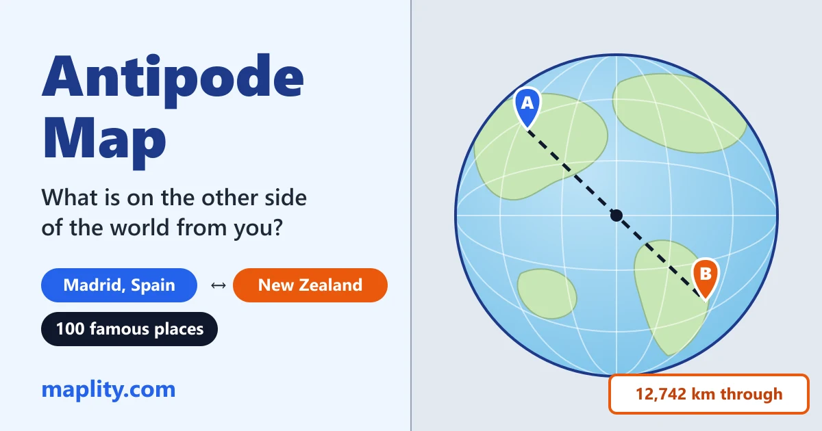 Mappa degli antipodi screenshot