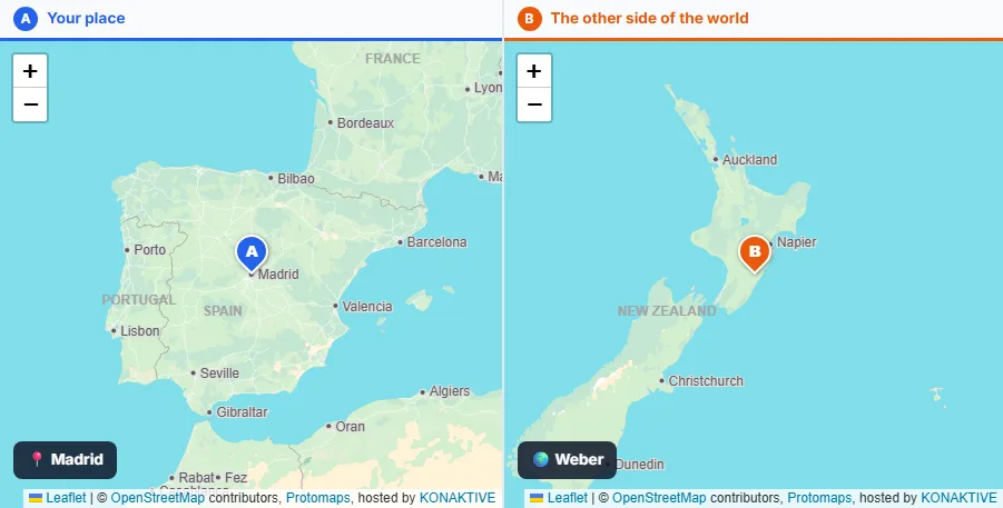 See both sides of the world