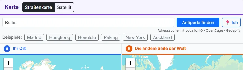 Ihren Ort wählen