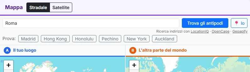 Scegli il tuo luogo