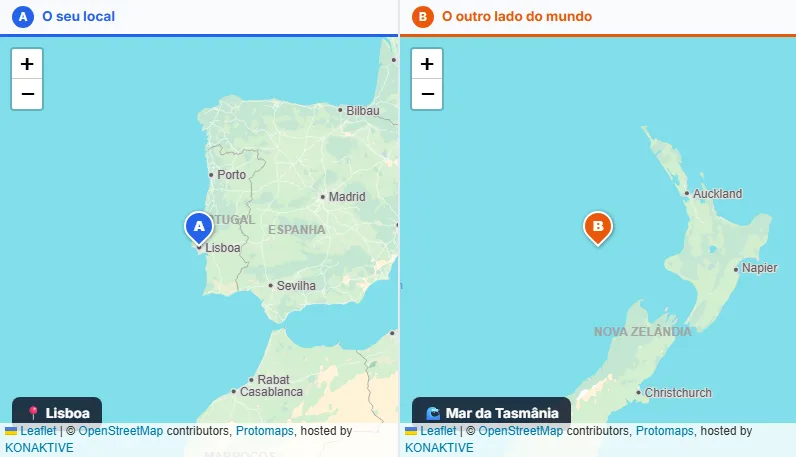 Ou clique num mapa