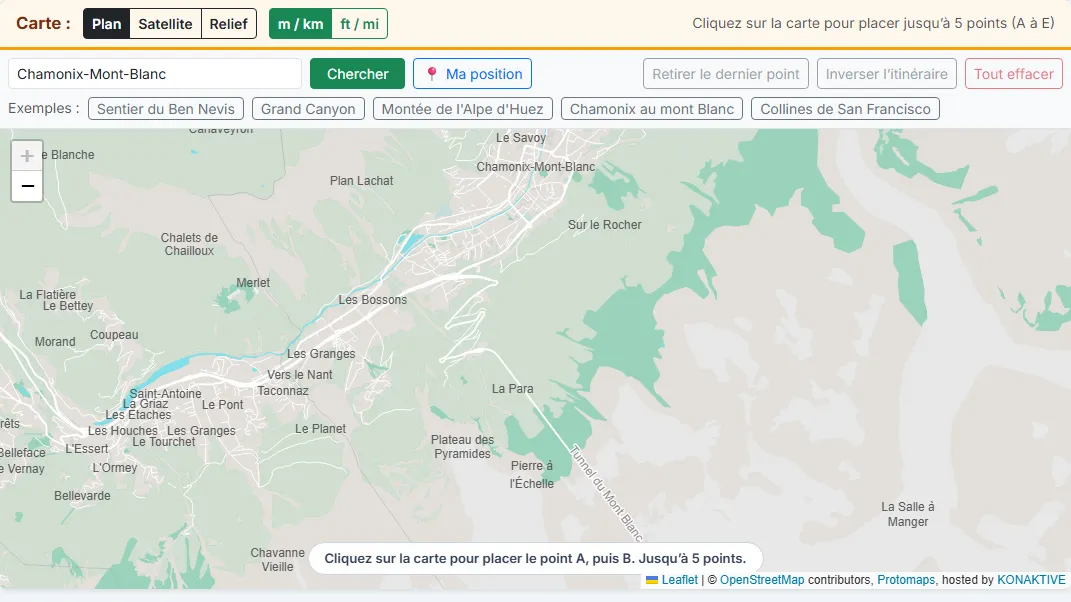 Trouver la zone : chercher un lieu ou déplacer la carte
