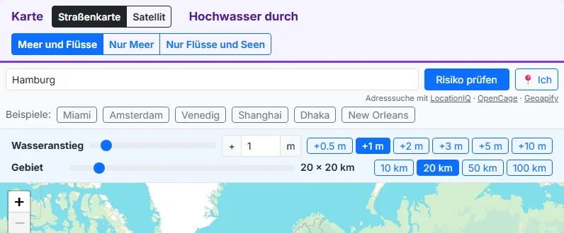Einen Ort wählen