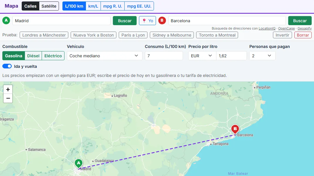 Escribe tus propios datos