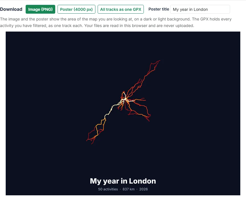 Download an image, a poster or one GPX