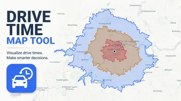 Isochronenkarte — Fahrzeitzonen screenshot