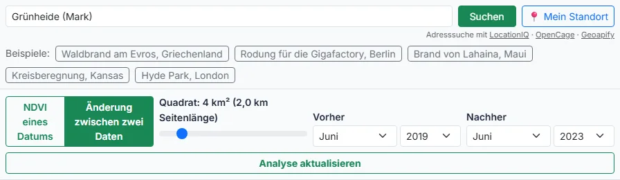 Ein oder zwei Daten wählen