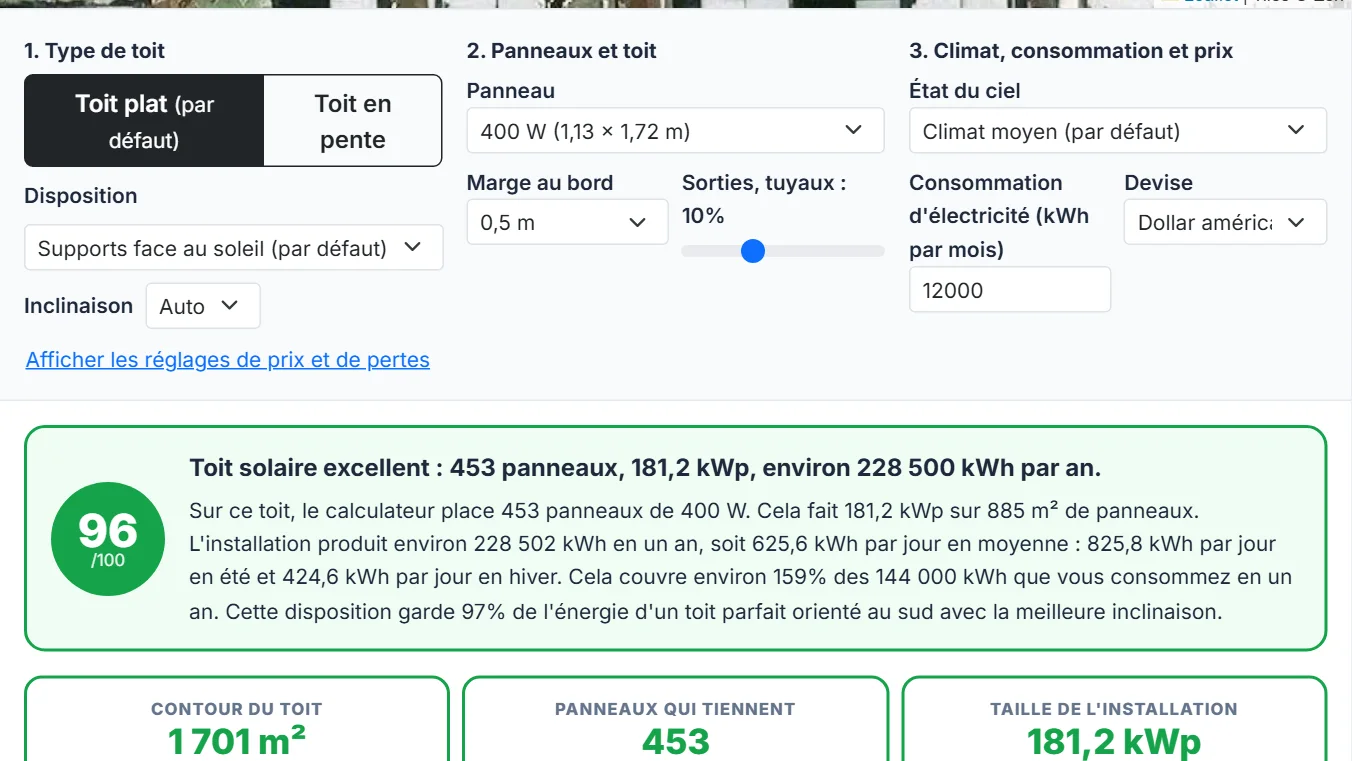 Comparez un toit incliné et un toit plat, puis réglez vos chiffres