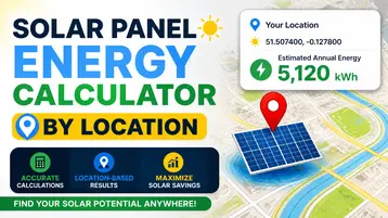 Calculateur d'énergie des panneaux solaires par lieu screenshot