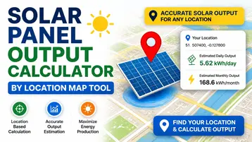 Calculateur de production des panneaux solaires screenshot