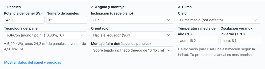Ajusta la inclinación, la orientación y el montaje
