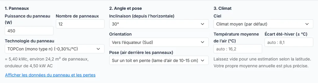 Régler l’inclinaison, l’orientation et la pose